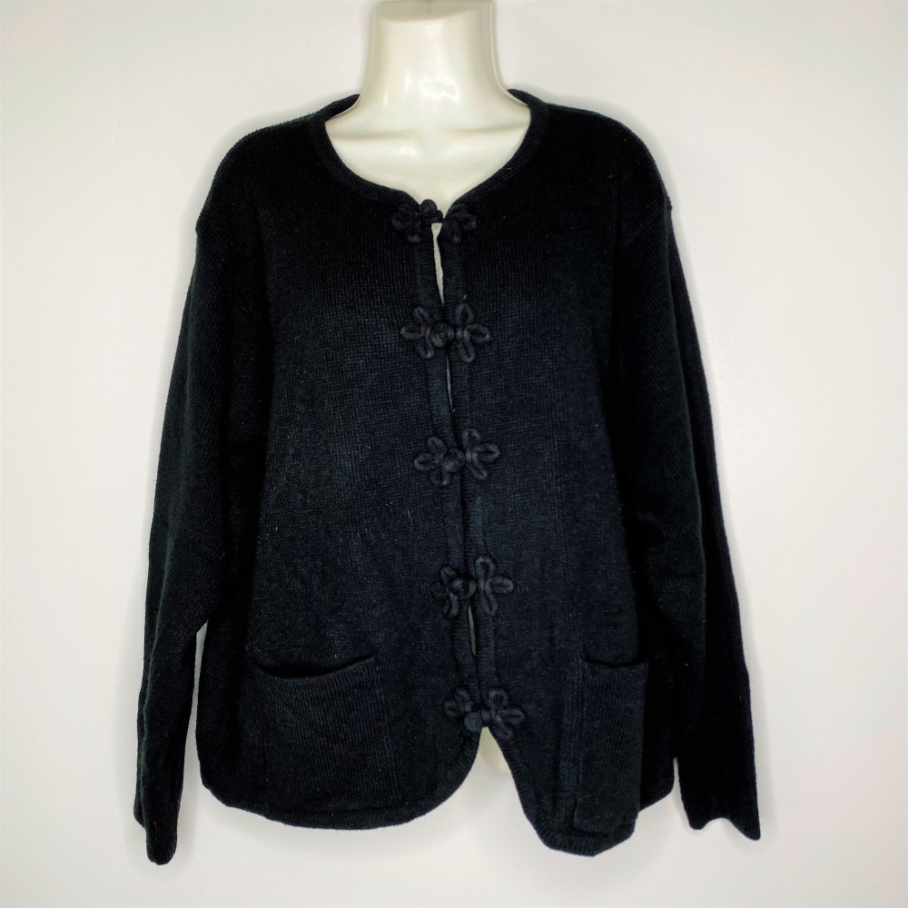 Vintage Tally-Ho XL Cardigan Sweater Knot Button